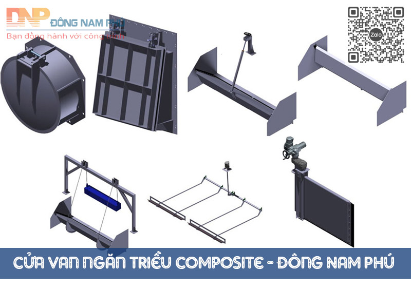 Cấu tạo của cửa van ngăn triều Composite