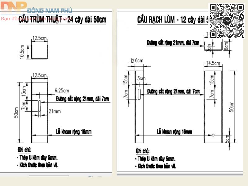 Dự án nâng cao hộ lan đường tại Cầu Trùm Thuật và Rạch Lùm