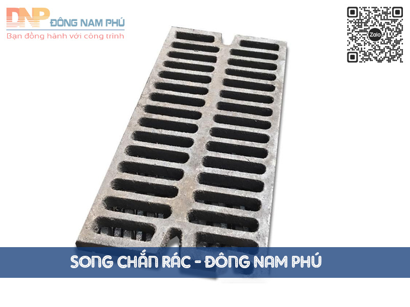 Song chắn rác 800×400 gang xám