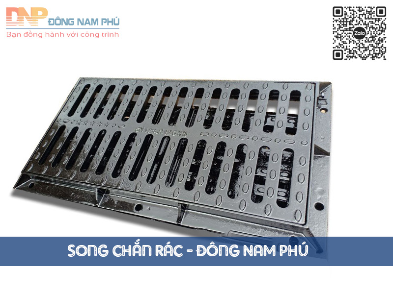 Khung song chắn rác 960x530mm gang cầu