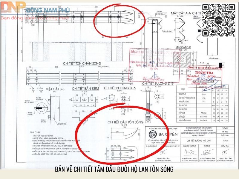 Kích thước và bản vẽ tấm đầu đuôi tôn sóng