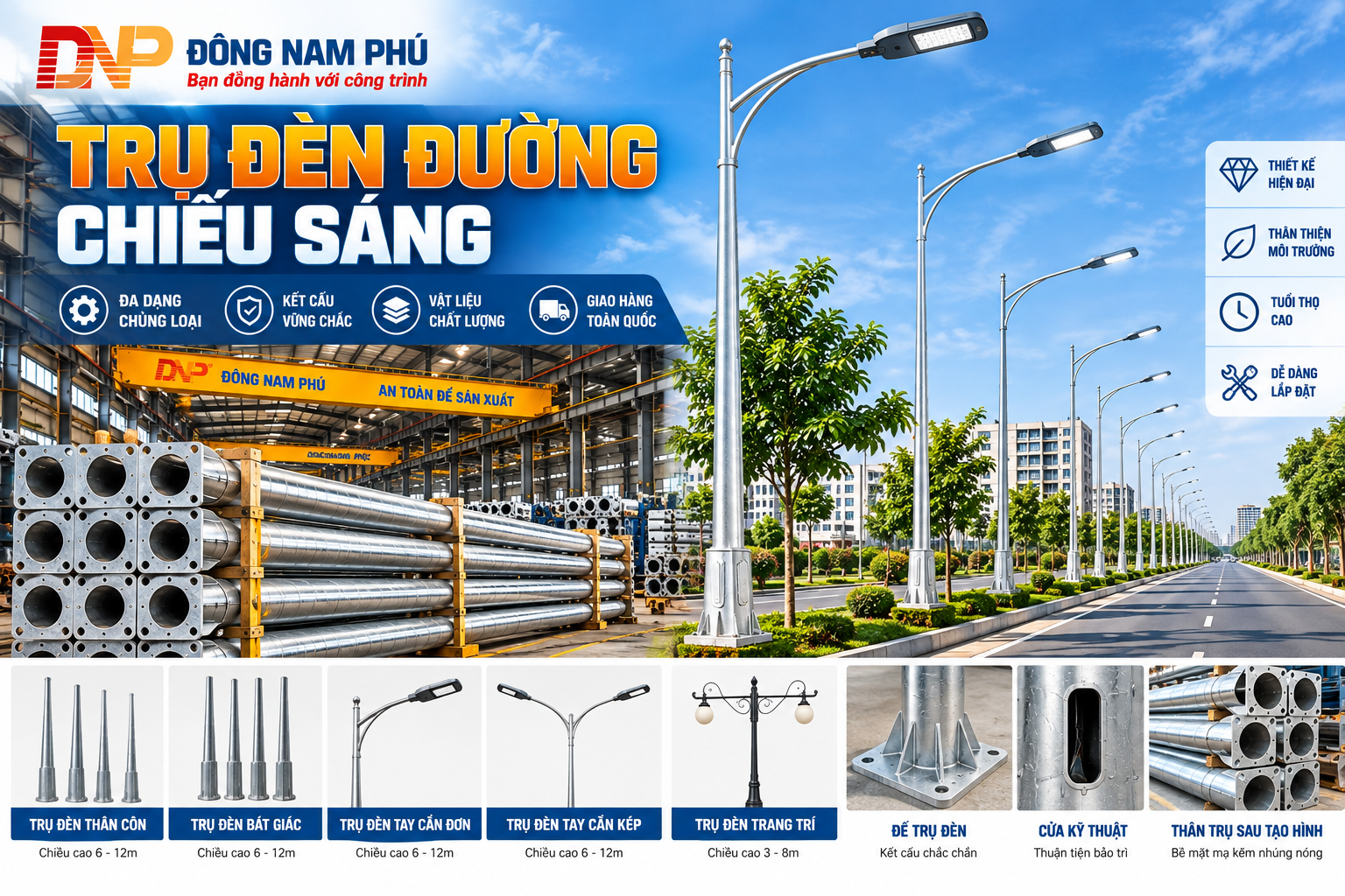 Trụ Đèn Đường Chiếu Sáng