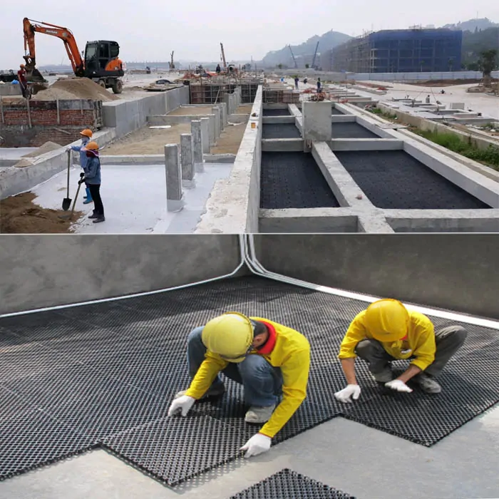 Lắp đặt vỉ nhựa thoát nước