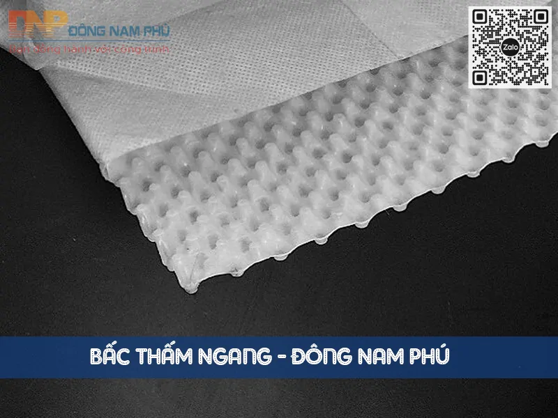 Bấc thấm ngang PHD gồm vỏ bọc và lõi nhựa